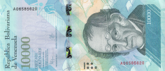 Banknot 10000 bolivarw 2016
