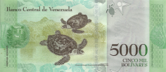 Banknot 5000 bolivarw 2016