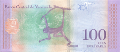 Banknot 100 bolivarw 2018