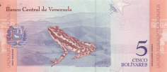 Banknot 5 bolivarw 2018