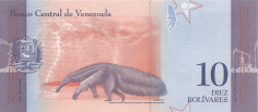 Banknot 10 bolivarw 2019