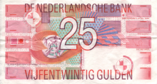 Banknot 25 guldenw 1989