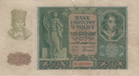 Banknot 50 zotych 1940