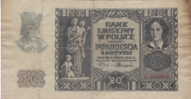 Banknot 20 zotych 1940