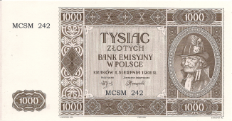 Banknot 1000 zotych 1941