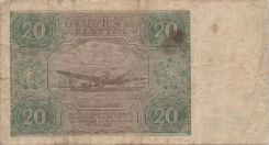 Banknot 20 zotych 1946
