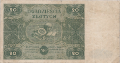 Banknot 20 zotych 1947