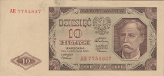 Banknot 10 zotych 1948