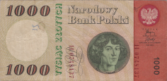Banknot 1000 zotych 19658