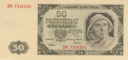 Banknot 50 zotych 1948