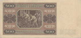 Banknot 500 zotych 1948