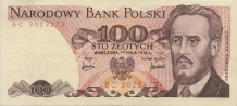 Banknot 100 zotych 1976