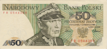 Banknot 50 zotych 1986