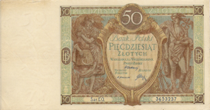Banknot 50 zotych 1929