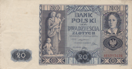 Banknot 20 zotych 1936