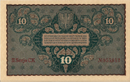 Banknot 10 marek polskich 1919