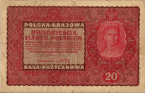 Banknot 20 marek polskich 1919
