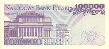 Banknot 100000 zotych 1993