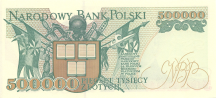 Banknot 500000 zotych 1993