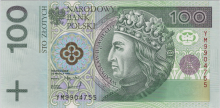 Banknot 100 zotych 1994