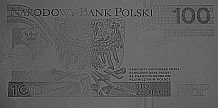Banknot 100 zotych 1994 w ultrafiolecie