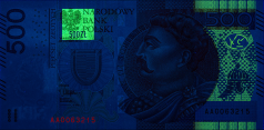 Banknot 500 zotych 2016 w ultrafiolecie