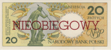 Banknot 20 zotych 1990