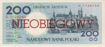 Banknot 200 zotych 1990