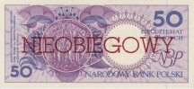 Banknot 50 zotych 1990