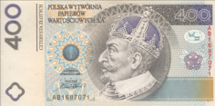 Banknot 400-lecie stoecznoci Warszawy