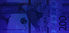 Banknot 200 florinw w ultrafiolecie