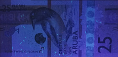 Banknot 25 florinw w ultrafiolecie