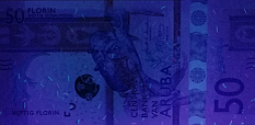 Banknot 50 florinw w ultrafiolecie
