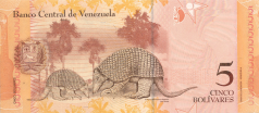 Banknot 5 bolivarw 2007