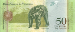 Banknot 50 bolivarw 2015