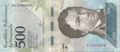 Banknot 500 bolivarw 2016