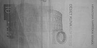 Banknot 10 kun 2012 w podczerwieni