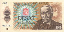 Banknot 10 koron 1986