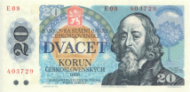 Banknot 20 koron 1988