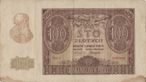Banknot 100 złotych 1940