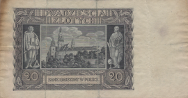 Banknot 20 złotych 1940