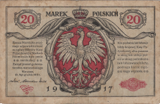 Banknot 20 marek polskich 1916