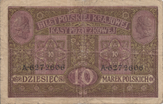 Banknot 10 marek polskich 1916