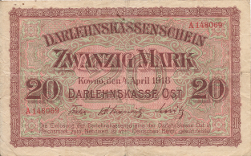 Banknot 20 marek 1918