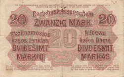 Banknot 20 marek 1918
