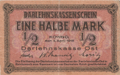 Banknot pół marki 1918