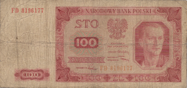 Banknot 100 złotych 1948