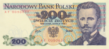 Banknot 200 zotych 1976