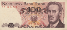 Banknot 100 zotych 1979