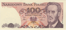 Banknot 100 zotych 1986
